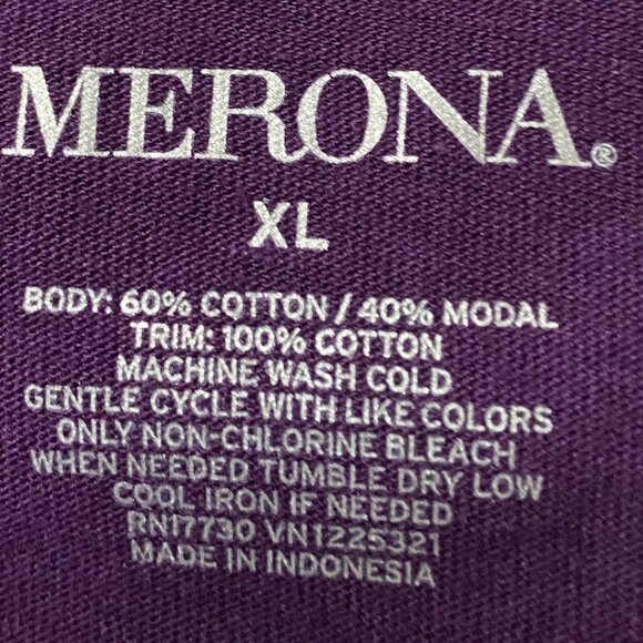 NWT - Merona, purple long sleeve, layered tunic, size XL - Picture 7 of 9